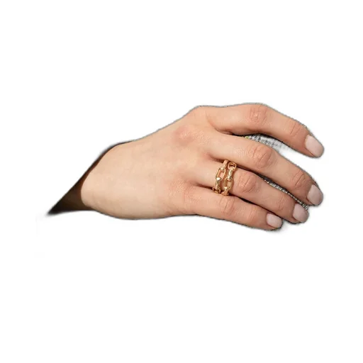 Chain-Link Brass Rings