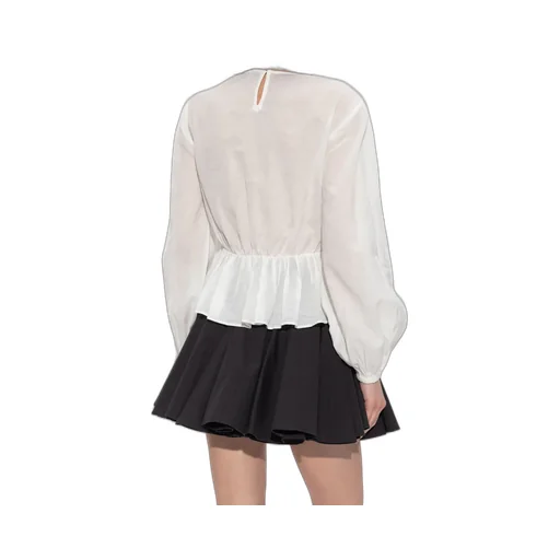 Melani Pleated Peplum Top