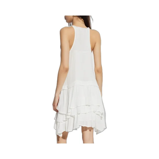 Ruffled Asymmetric Mini Dress
