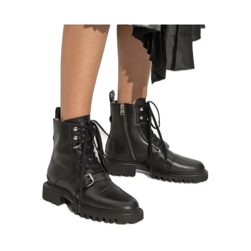 Tori Buckled Lace-Up Boots