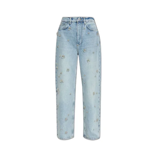 Embellished Straight Leg Jeans