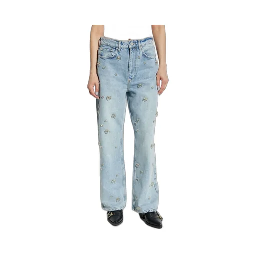 Embellished Straight Leg Jeans