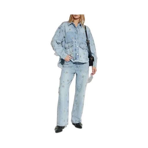 Embellished Straight Leg Jeans