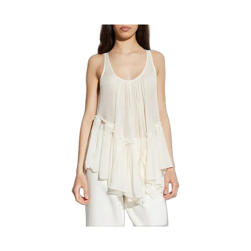 Asymmetric Ruffle Tank Top
