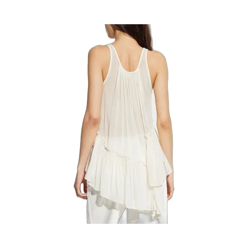 Asymmetric Ruffle Tank Top