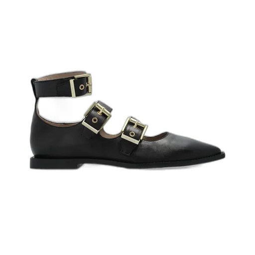 Buckle Detail Flat Shoes