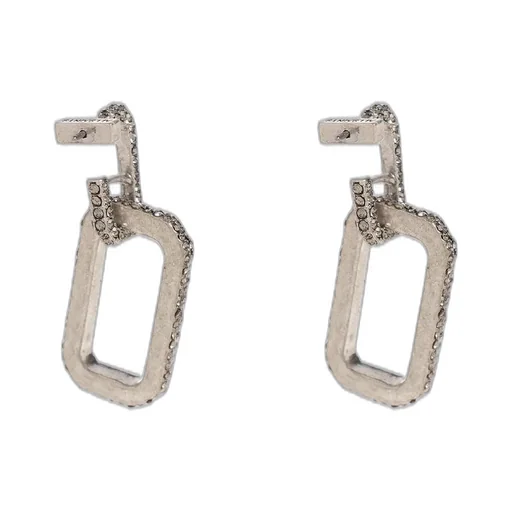 Geometric Crystal Drop Earrings