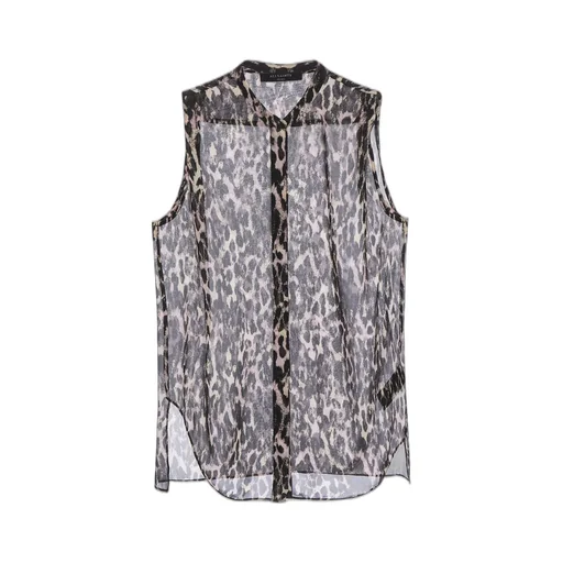 Sleeveless Printed Blouse