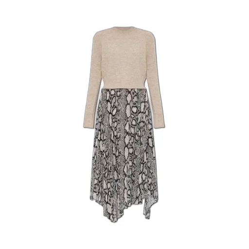 Asymmetric Panelled Midi Dress