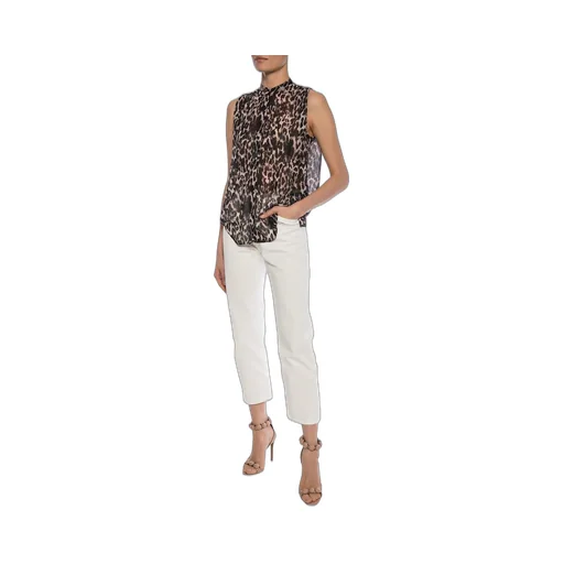 Sleeveless Printed Blouse