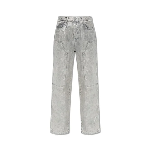 Relaxed Fit Metallic Jeans