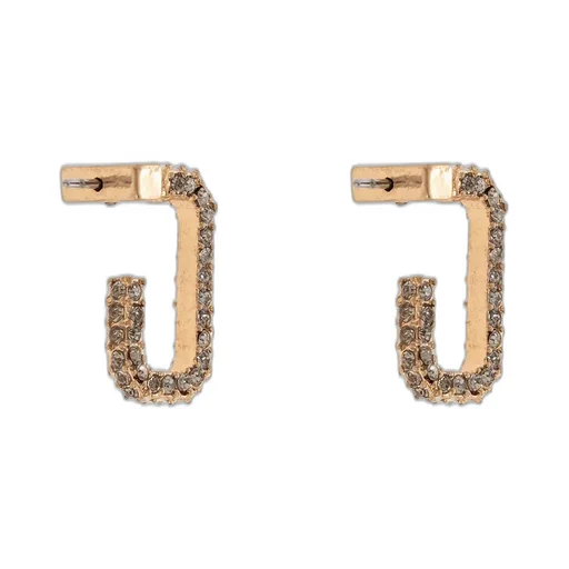 Crystal Embellished Hoop Earrings