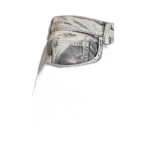 Relaxed Fit Metallic Jeans
