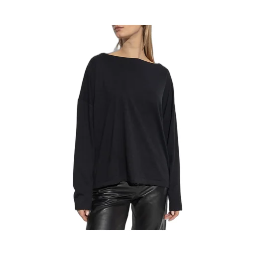 Relaxed Fit Boat Neck Top