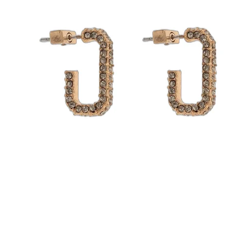 Crystal Embellished Hoop Earrings