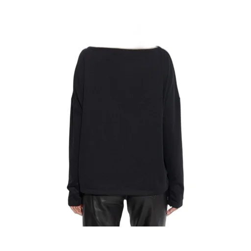 Relaxed Fit Boat Neck Top
