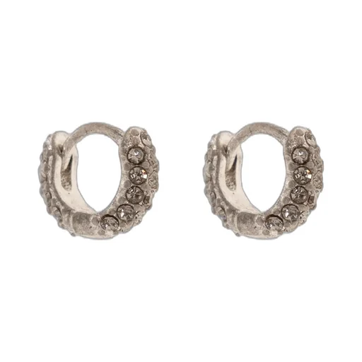 Crystal Embellished Hoop Earrings