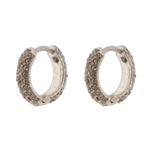Crystal Embellished Hoop Earrings