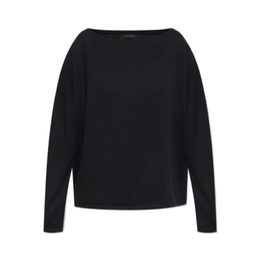 Relaxed Fit Boat Neck Top