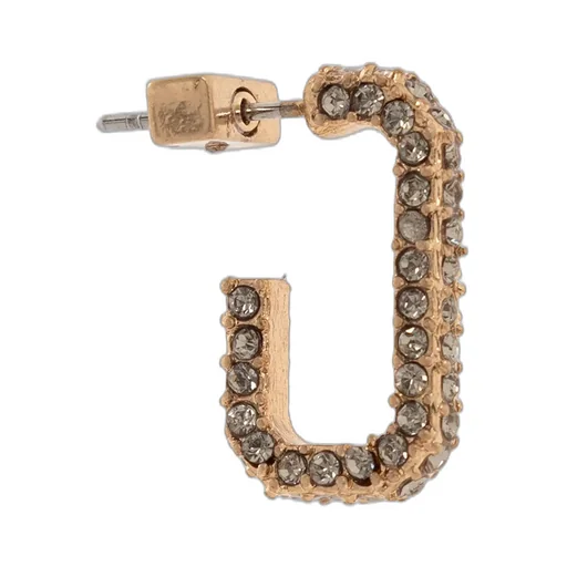 Crystal Embellished Hoop Earrings