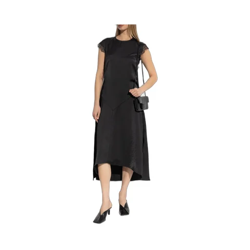 Lace Trim Asymmetric Dress