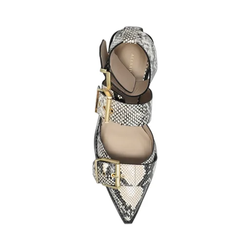 Embossed Pointed Toe Flats