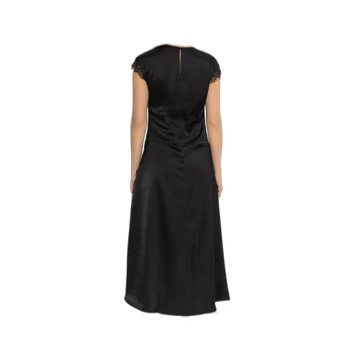 Lace Trim Asymmetric Dress