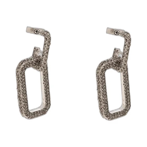 Geometric Crystal Drop Earrings