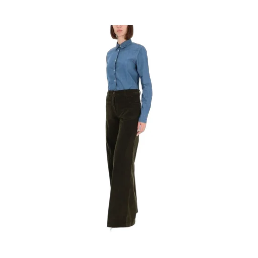 Wide Leg Corduroy Trousers
