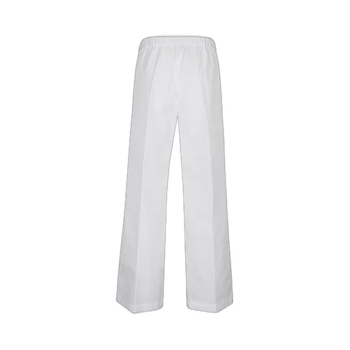 Wide-Leg Elasticated-Waistband Trousers