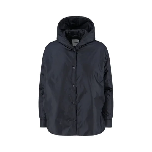 Long Sleeved Press-Stud Hooded Jacket