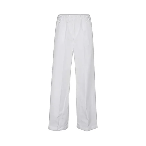 Wide-Leg Elasticated-Waistband Trousers