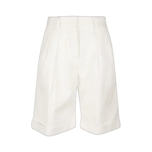 Pleated Tailored Bermuda Shorts