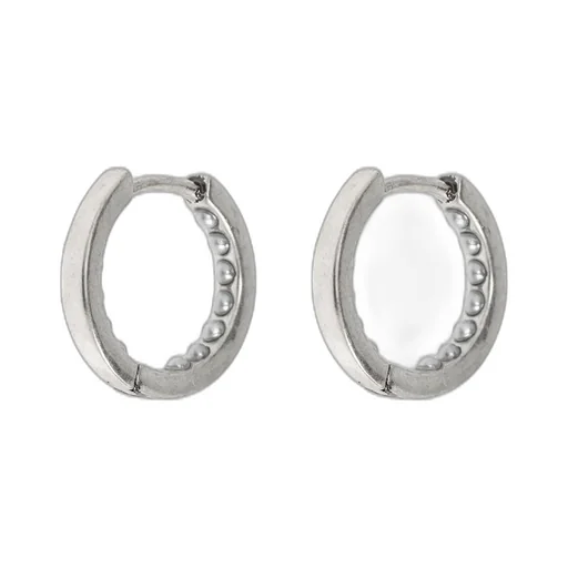 Pearl Embellished Hoop Earrings
