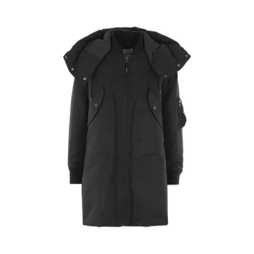 Drawstring Hooded Padded Coat