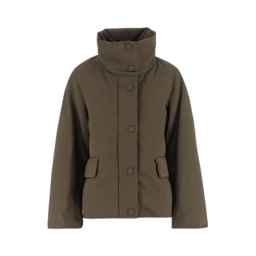 Long-Sleeved High-Neck Padded Jacket
