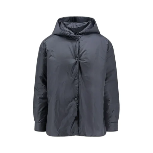 Long Sleeved Press-Stud Hooded Jacket