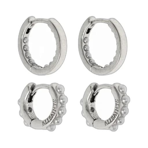 Pearl Embellished Hoop Earrings