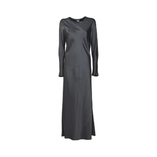 Satin Long-Sleeved Dress