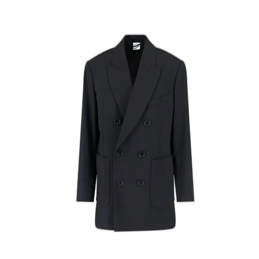 Double-Breasted Straight Hem Suit