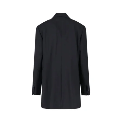 Double-Breasted Straight Hem Suit