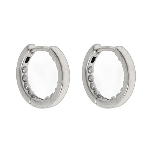 Pearl Embellished Hoop Earrings
