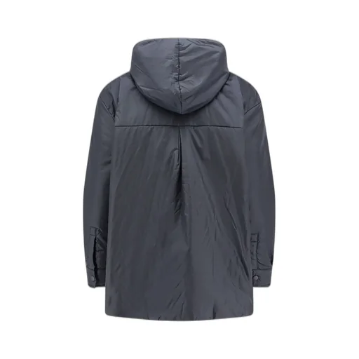 Long Sleeved Press-Stud Hooded Jacket