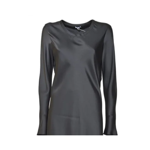 Satin Long-Sleeved Dress