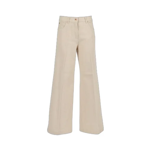 Logo Patch Wide Leg Jeans