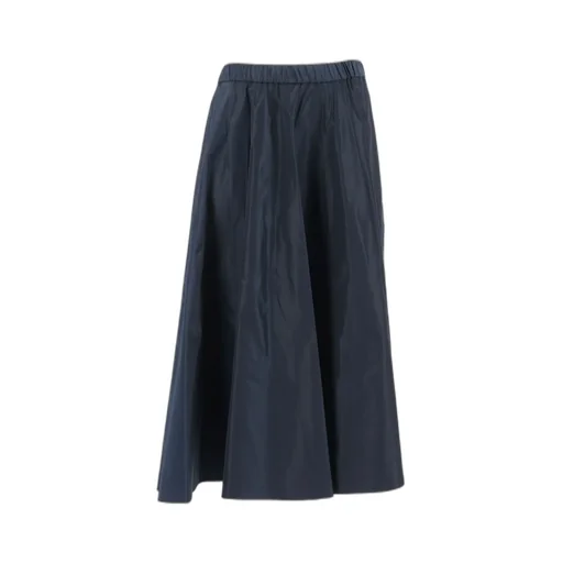 Pleated A-Line Midi Skirt
