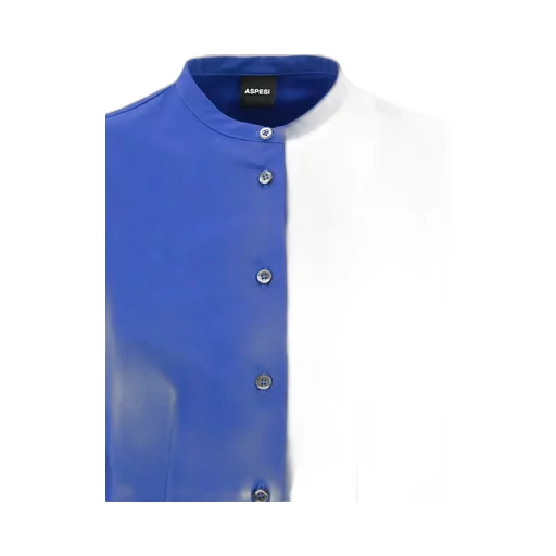 Mandarin Collar Poplin Blouse