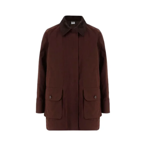 Long-Sleeved Straight-Hem Coat
