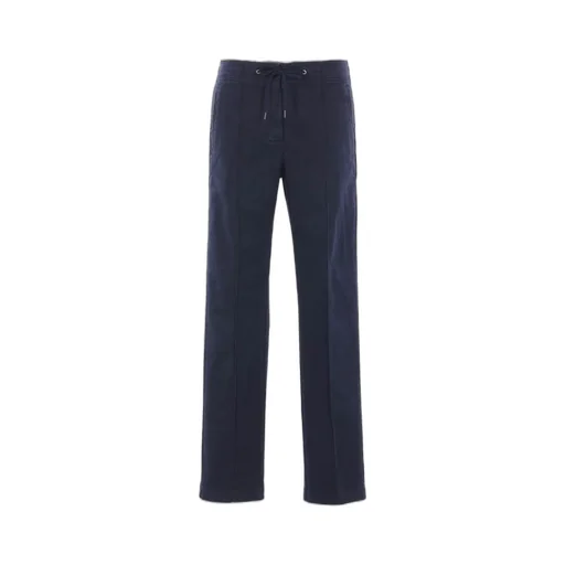 Drawstring Straight-Leg Trousers