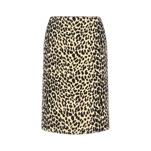 Leopard-Printed Midi Skirt